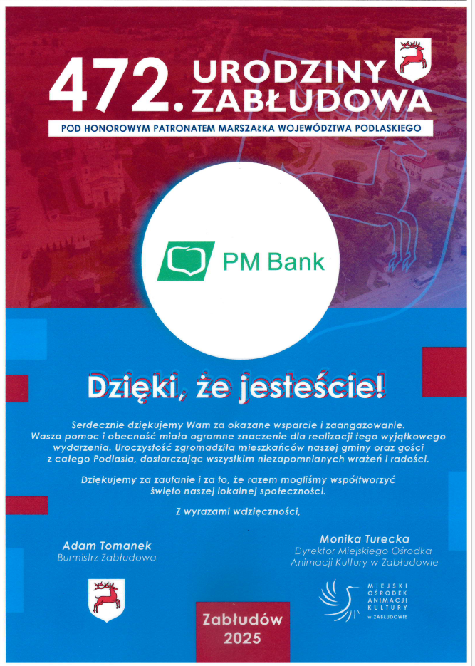 Podziekowanie MOAK 2025